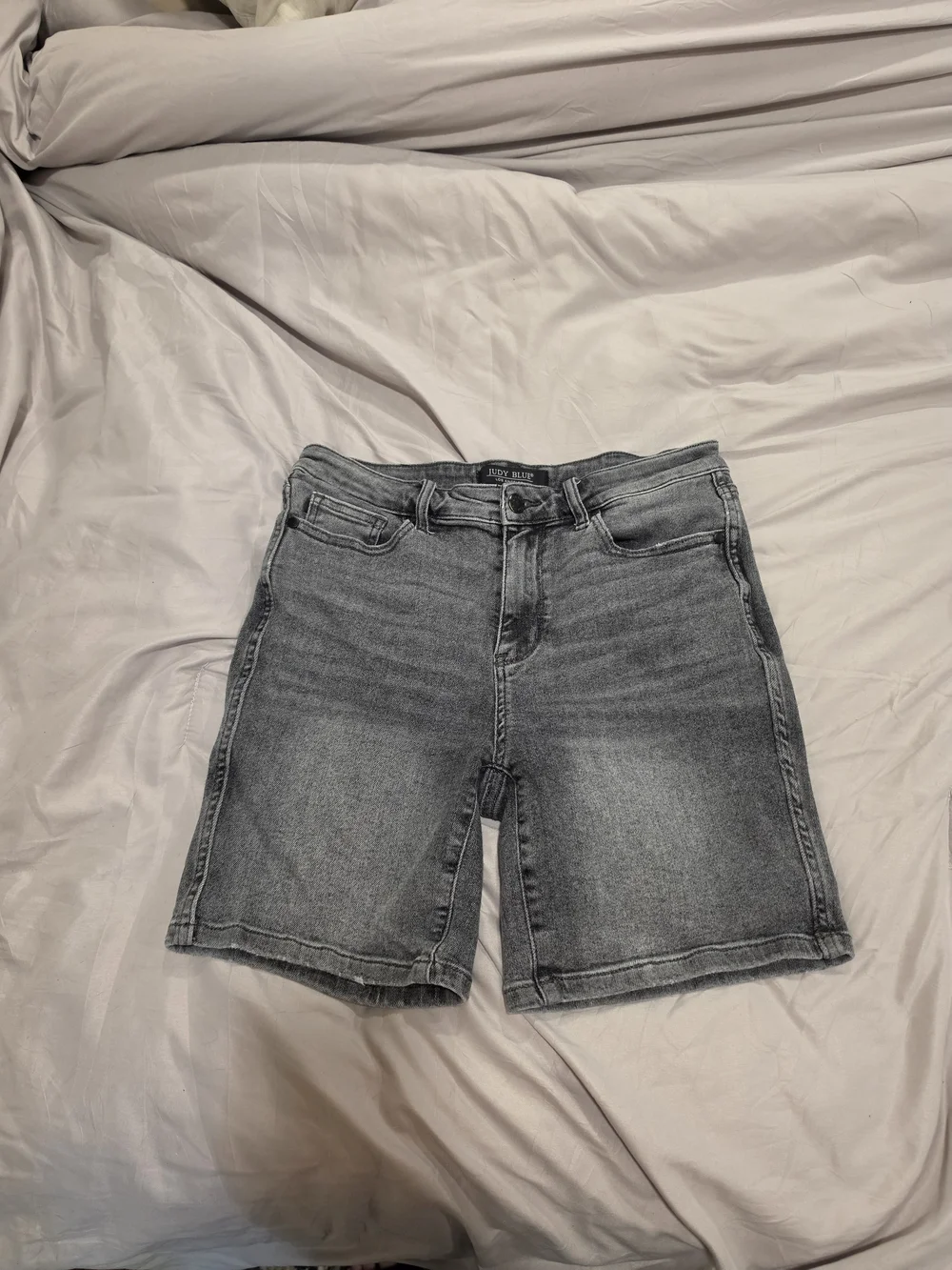 Judy Blue Washed Gray Denim Shorts